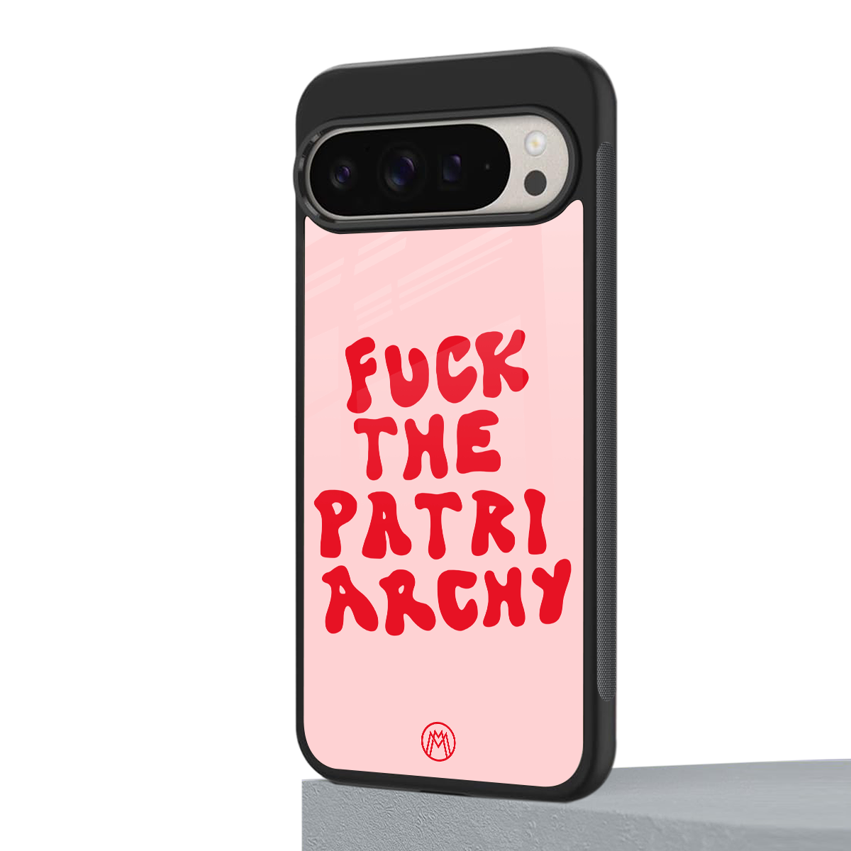 fuck the patriarchy back phone cover | glass case for google pixel 9 pro xl