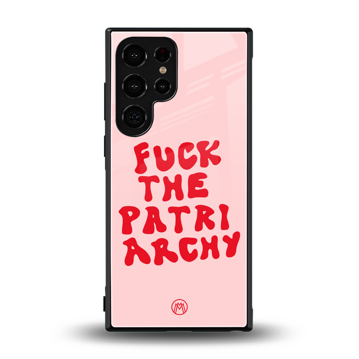 fuck the patriarchy back phone cover | glass case for samsung galaxy s23 ultra