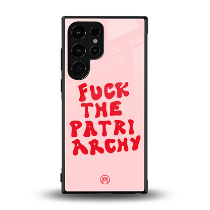 fuck the patriarchy back phone cover | glass case for samsung galaxy s23 ultra