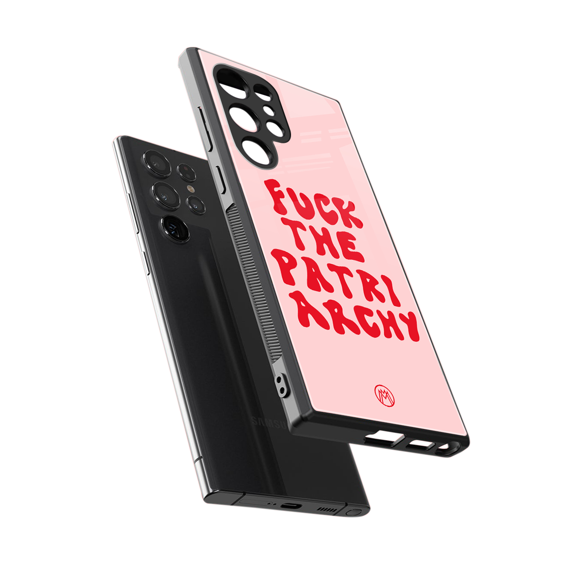 fuck the patriarchy back phone cover | glass case for samsung galaxy s23 ultra