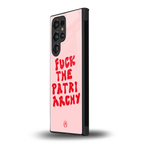 fuck the patriarchy back phone cover | glass case for samsung galaxy s23 ultra