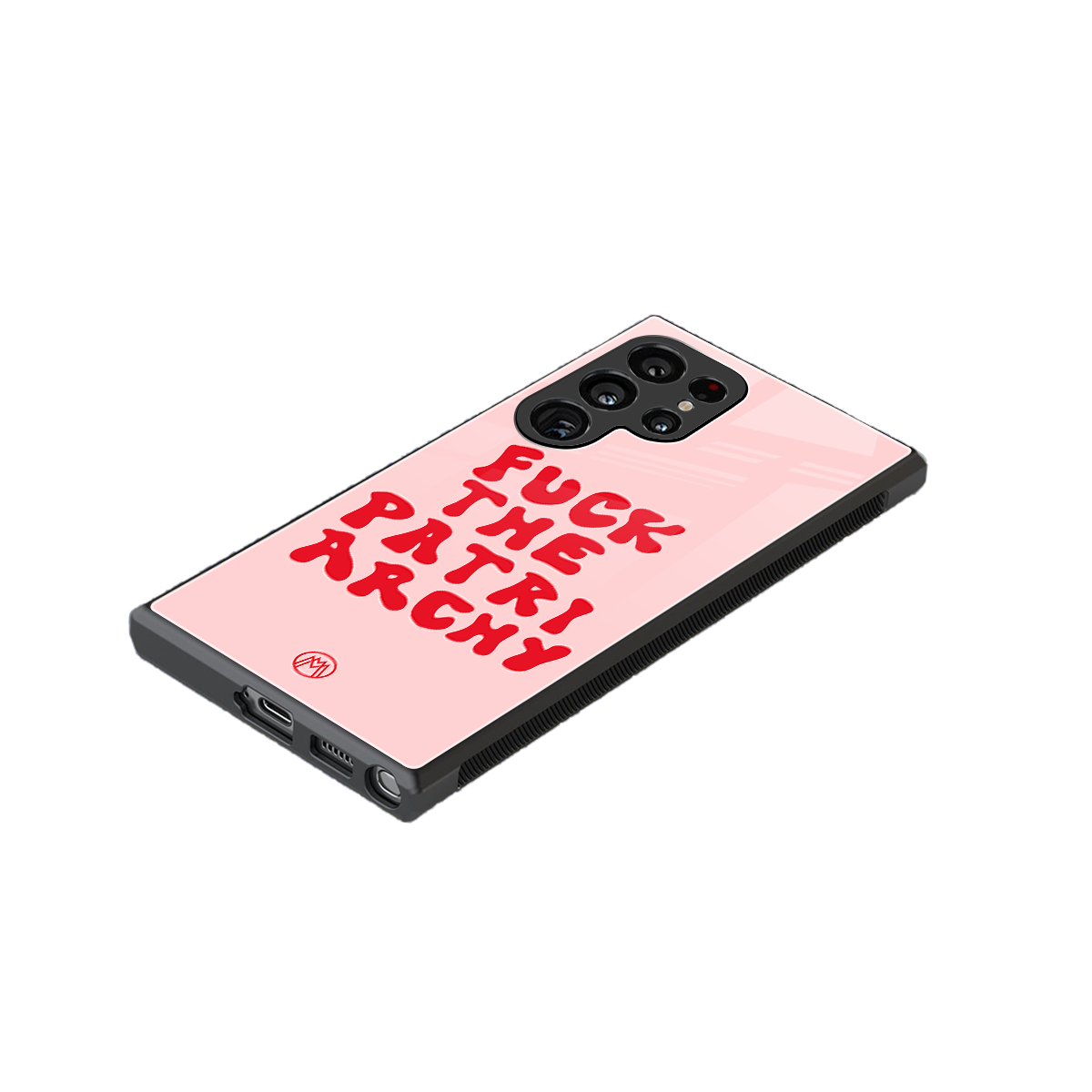 fuck the patriarchy back phone cover | glass case for samsung galaxy s23 ultra