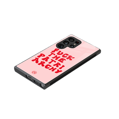 fuck the patriarchy back phone cover | glass case for samsung galaxy s23 ultra