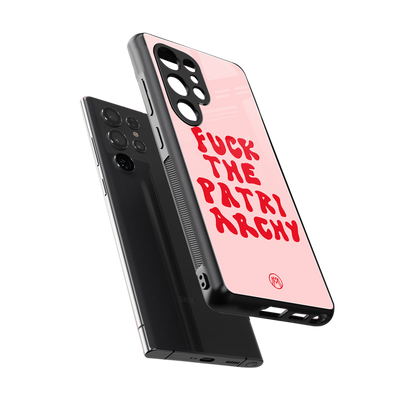 fuck the patriarchy back phone cover | glass case for samsung galaxy s25 ultra