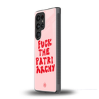 fuck the patriarchy back phone cover | glass case for samsung galaxy s25 ultra