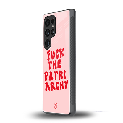 fuck the patriarchy back phone cover | glass case for samsung galaxy s25 ultra