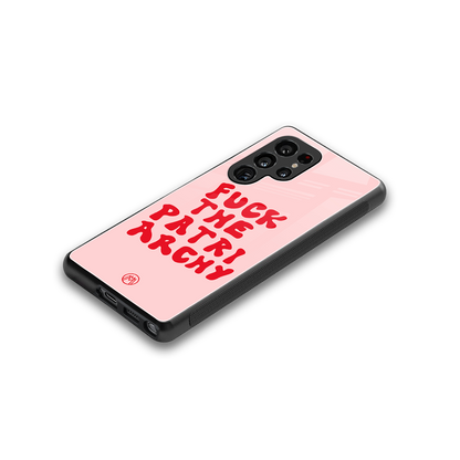 fuck the patriarchy back phone cover | glass case for samsung galaxy s25 ultra