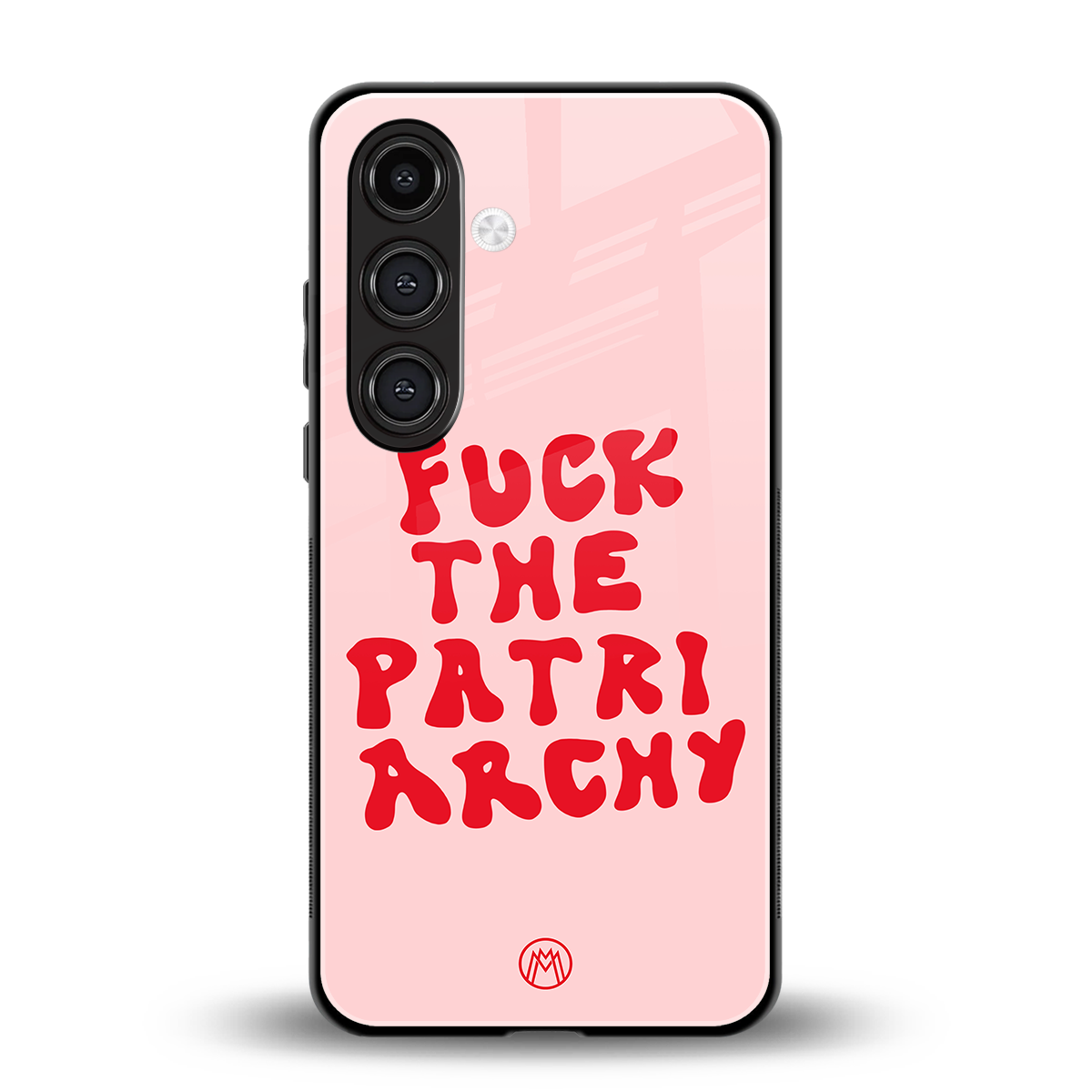 fuck the patriarchy back phone cover | glass case for samsung galaxy s24 plus