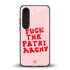 fuck the patriarchy back phone cover | glass case for samsung galaxy s25 plus