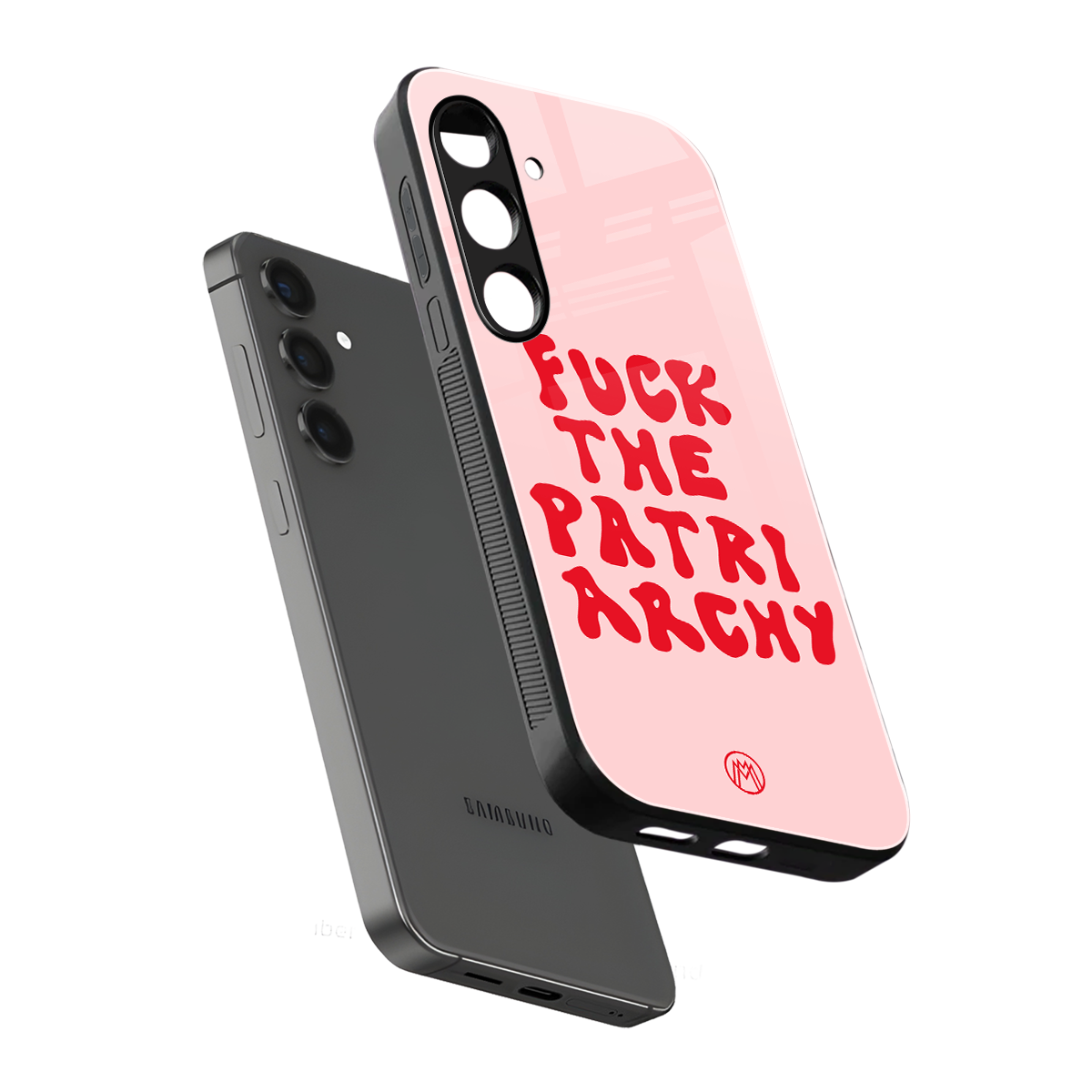 fuck the patriarchy back phone cover | glass case for samsung galaxy s24 plus