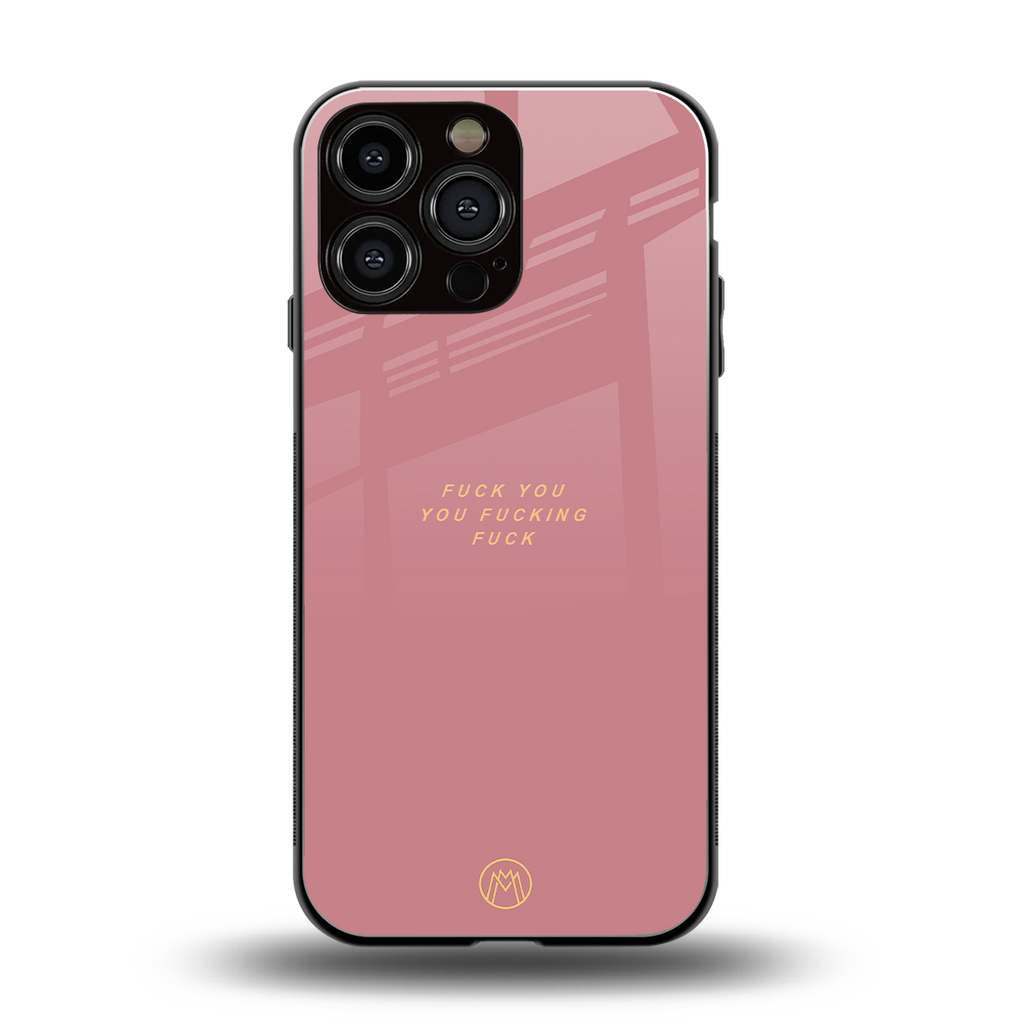 fuck you back phone cover | glass case for iphone 13 pro max