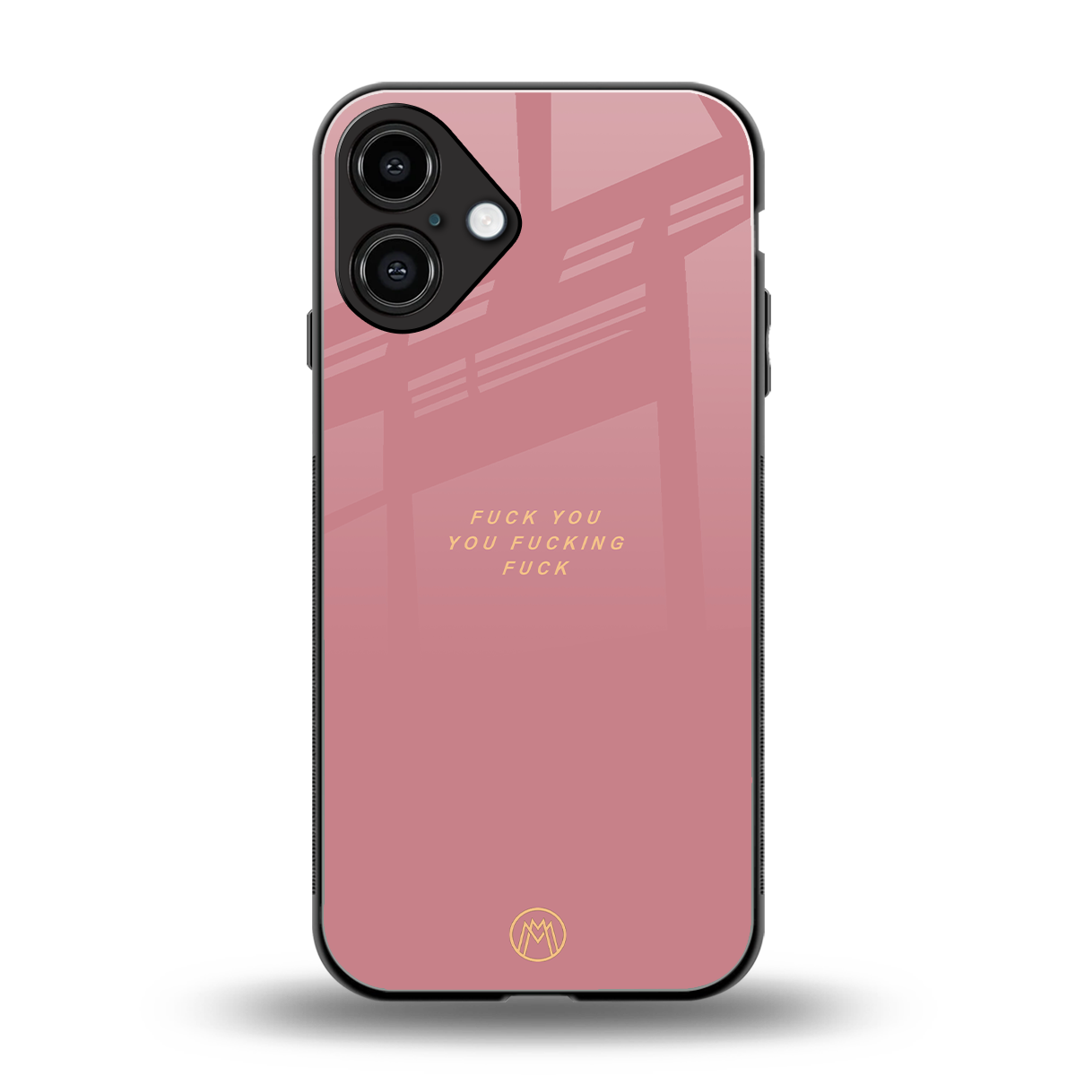 fuck you back phone cover | glass case for iphone 16 plus