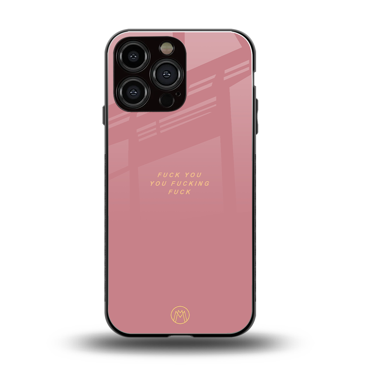 fuck you back phone cover | glass case for iphone 16 pro max
