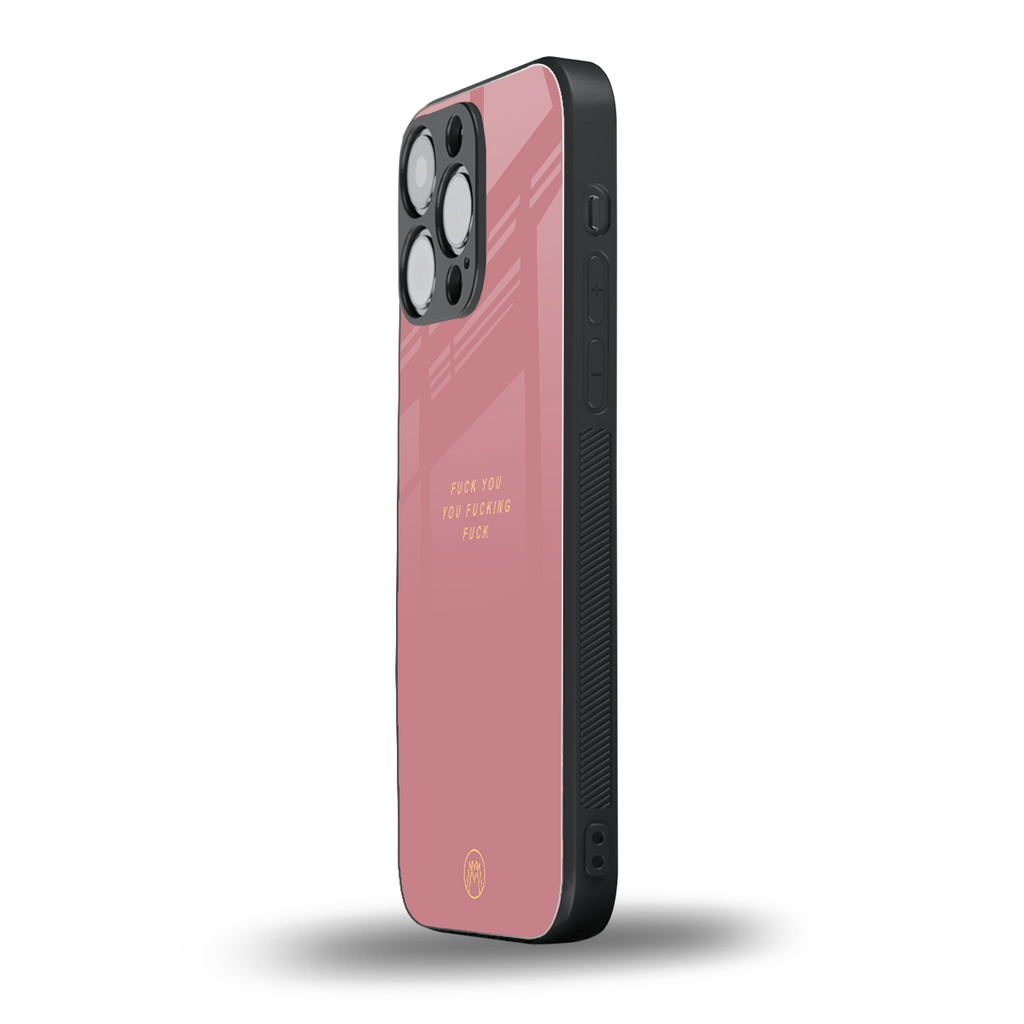 fuck you back phone cover | glass case for iphone 16 pro max