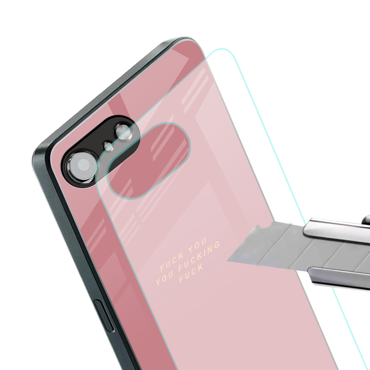 fuck you back phone cover | glass case for iphone 16e