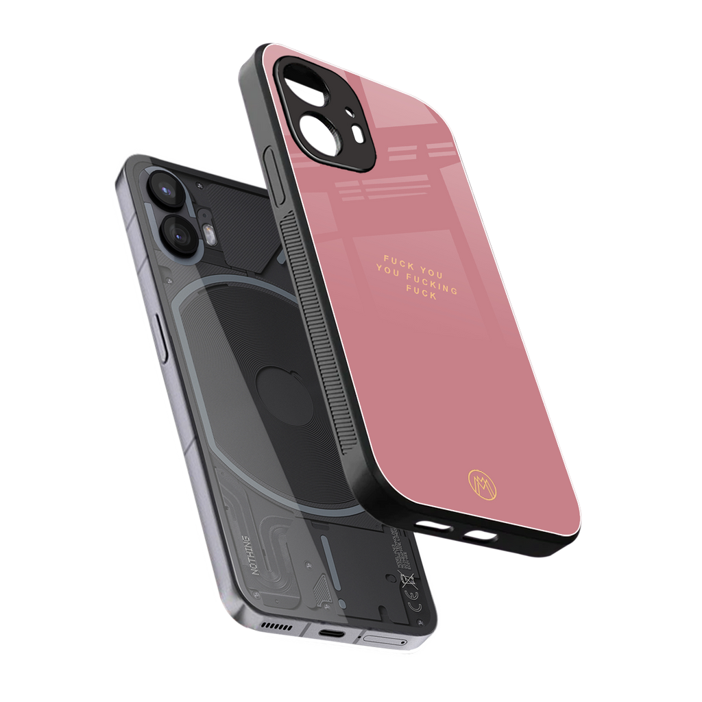 fuck you back phone cover | glass case for nothing phone 2