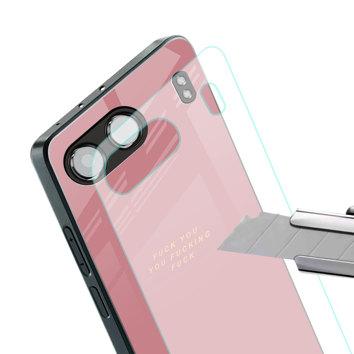 fuck you back phone cover | glass case for oneplus nord 4