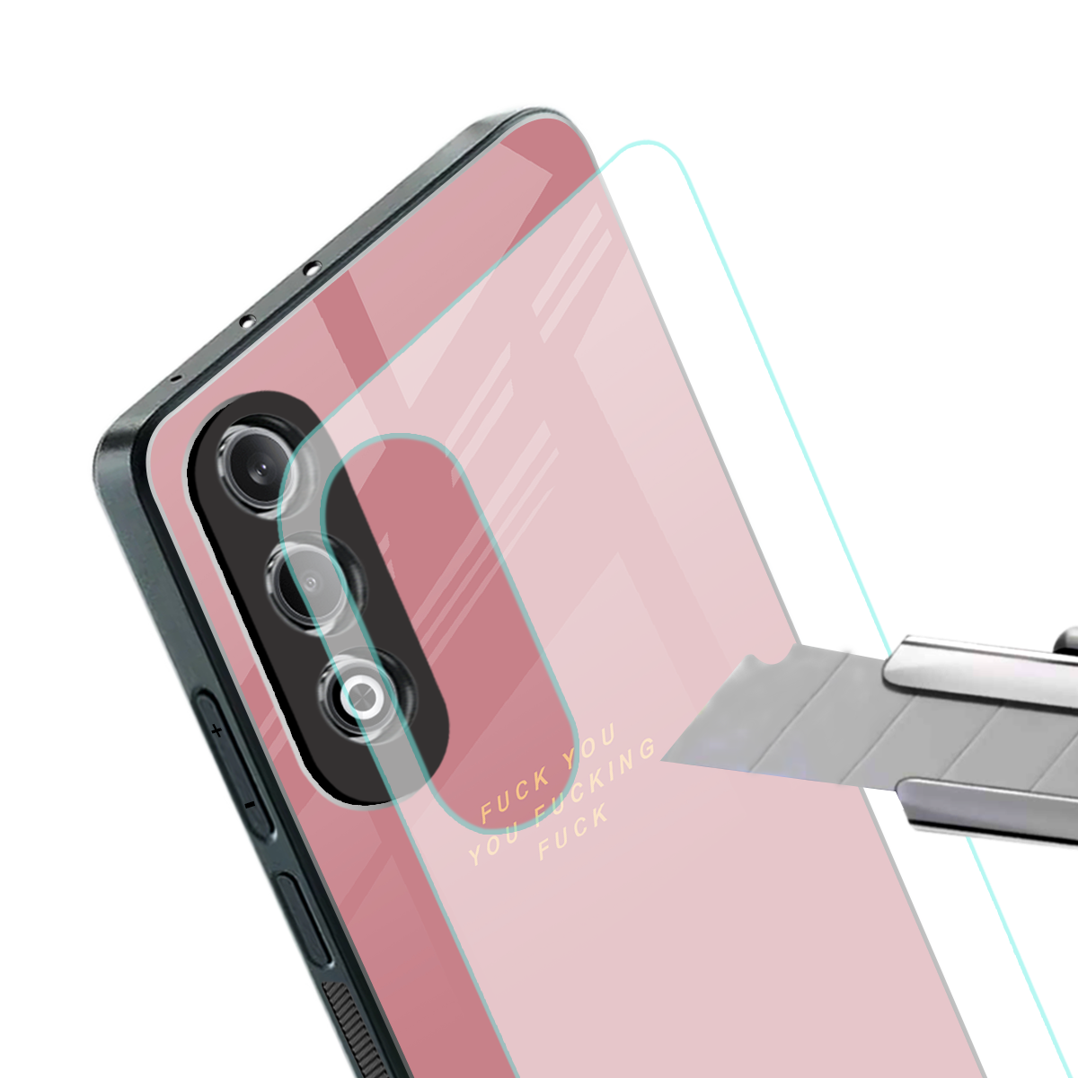 fuck you back phone cover | glass case for oneplus nord ce 4