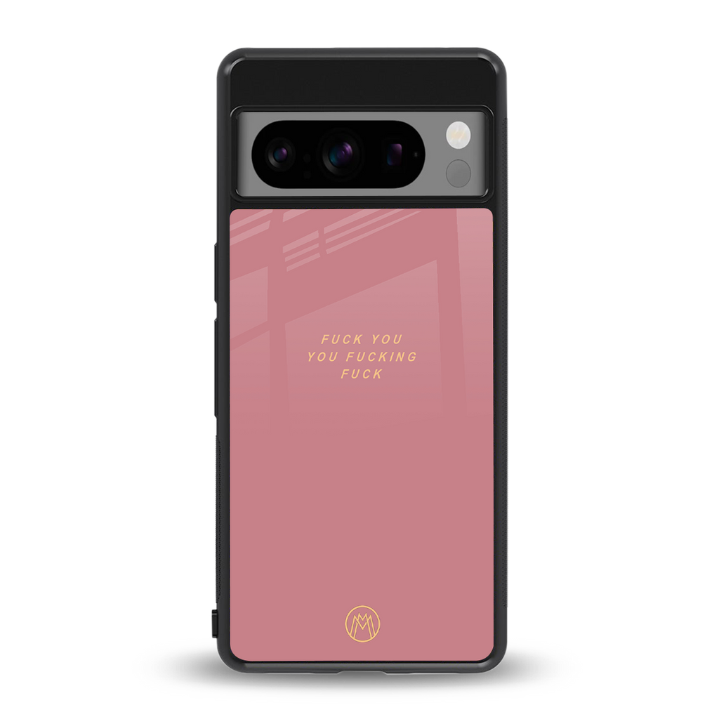 fuck you back phone cover | glass case for google pixel 8 pro
