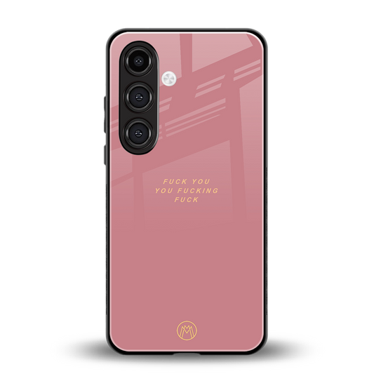 fuck you back phone cover | glass case for samsung galaxy s24 fe