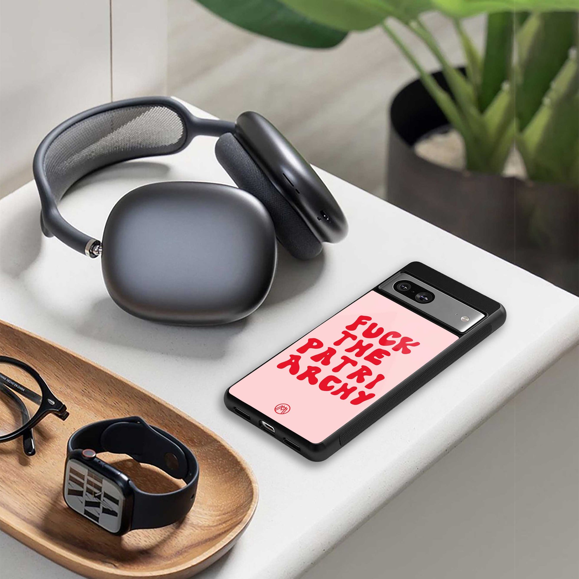 fuck the patriarchy back phone cover | glass case for Google Pixel 7A