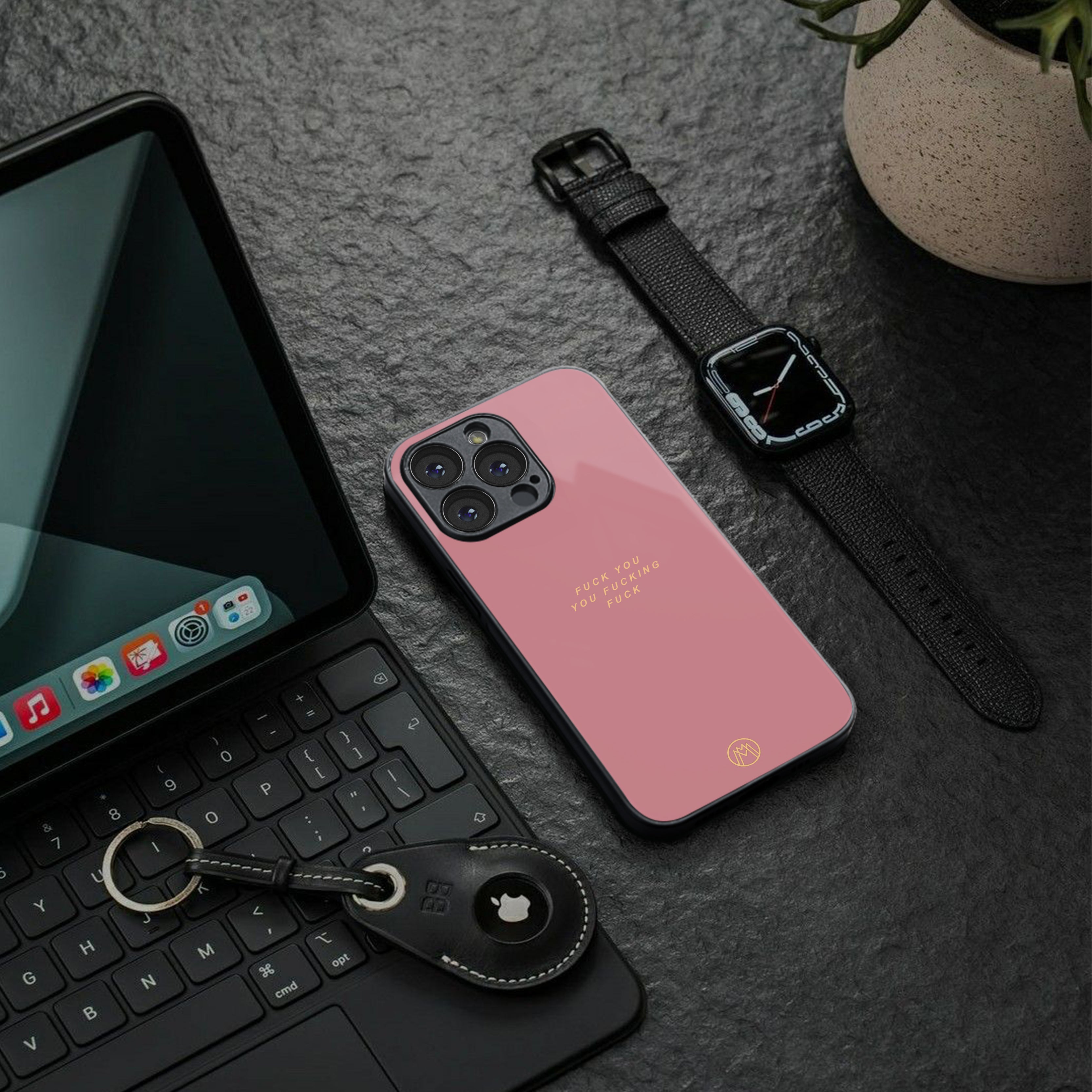 fuck you back phone cover | glass case for iphone 16
