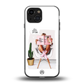 full glam vogue back phone cover | glass case for iphone 13 mini