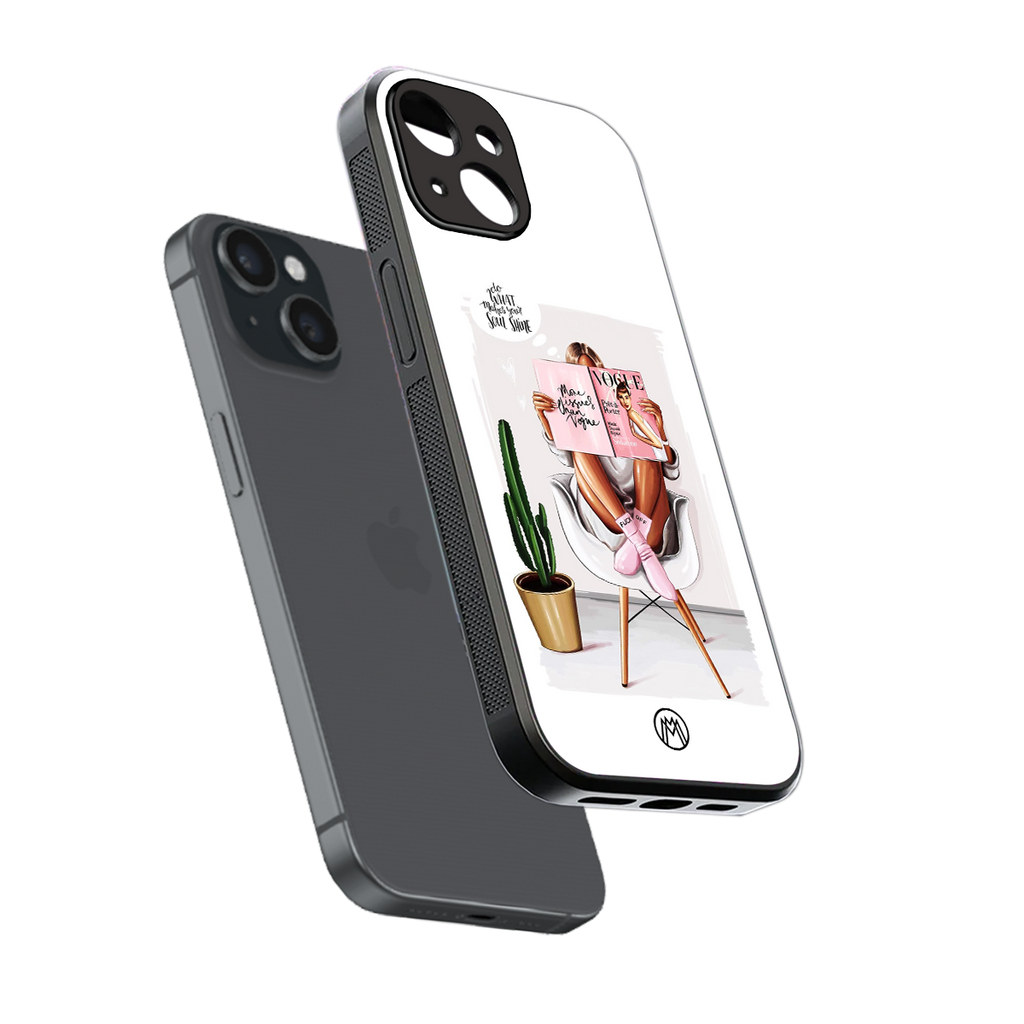 full glam vogue back phone cover | glass case for iphone 13 mini