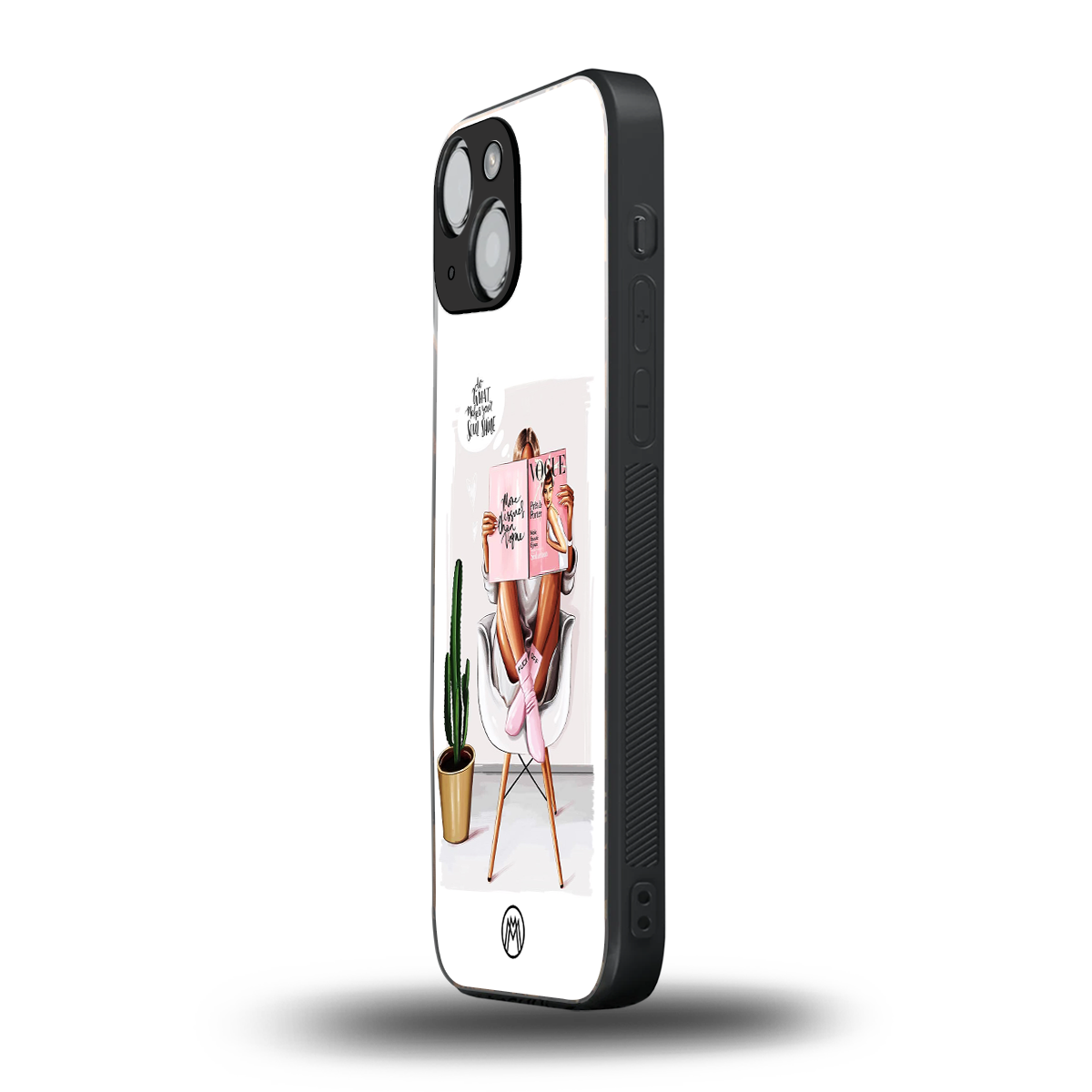 full glam vogue back phone cover | glass case for iphone 13 mini