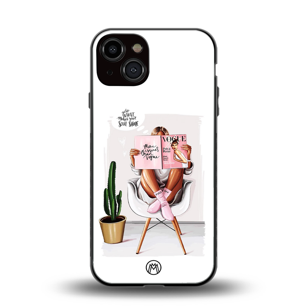 full glam vogue back phone cover | glass case for iphone 13