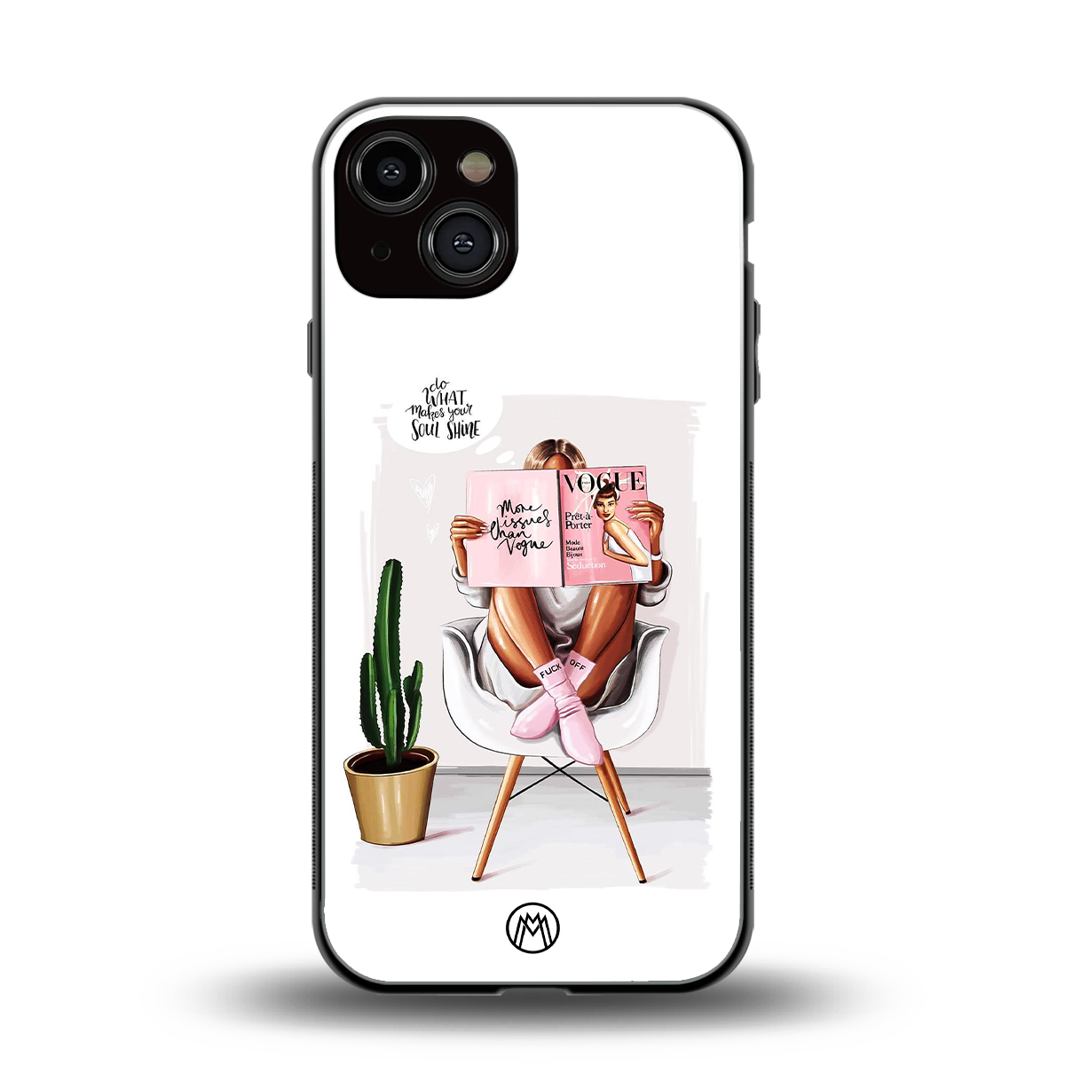 full glam vogue back phone cover | glass case for iphone 13