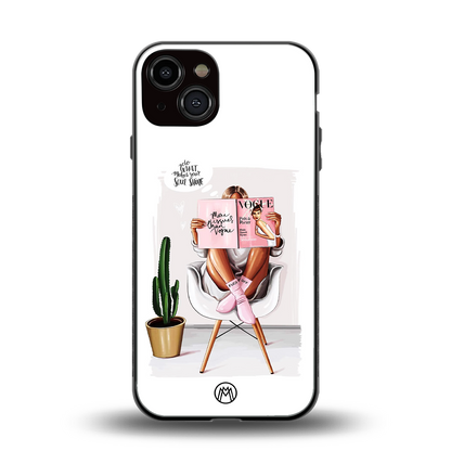 full glam vogue back phone cover | glass case for iphone 13