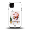 full glam vogue back phone cover | glass case for iphone 15 plus