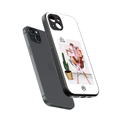 full glam vogue back phone cover | glass case for iphone 14 plus