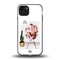 full glam vogue back phone cover | glass case for iphone 15