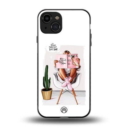 full glam vogue back phone cover | glass case for iphone 15