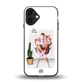 full glam vogue back phone cover | glass case for iphone 16 plus