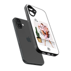full glam vogue back phone cover | glass case for iphone 16 plus