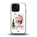 full glam vogue back phone cover | glass case for iphone 16 pro