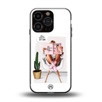 full glam vogue back phone cover | glass case for iphone 16 pro