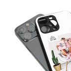 full glam vogue back phone cover | glass case for iphone 16 pro