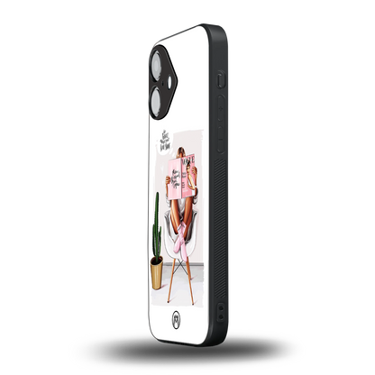 full glam vogue back phone cover | glass case for iphone 16