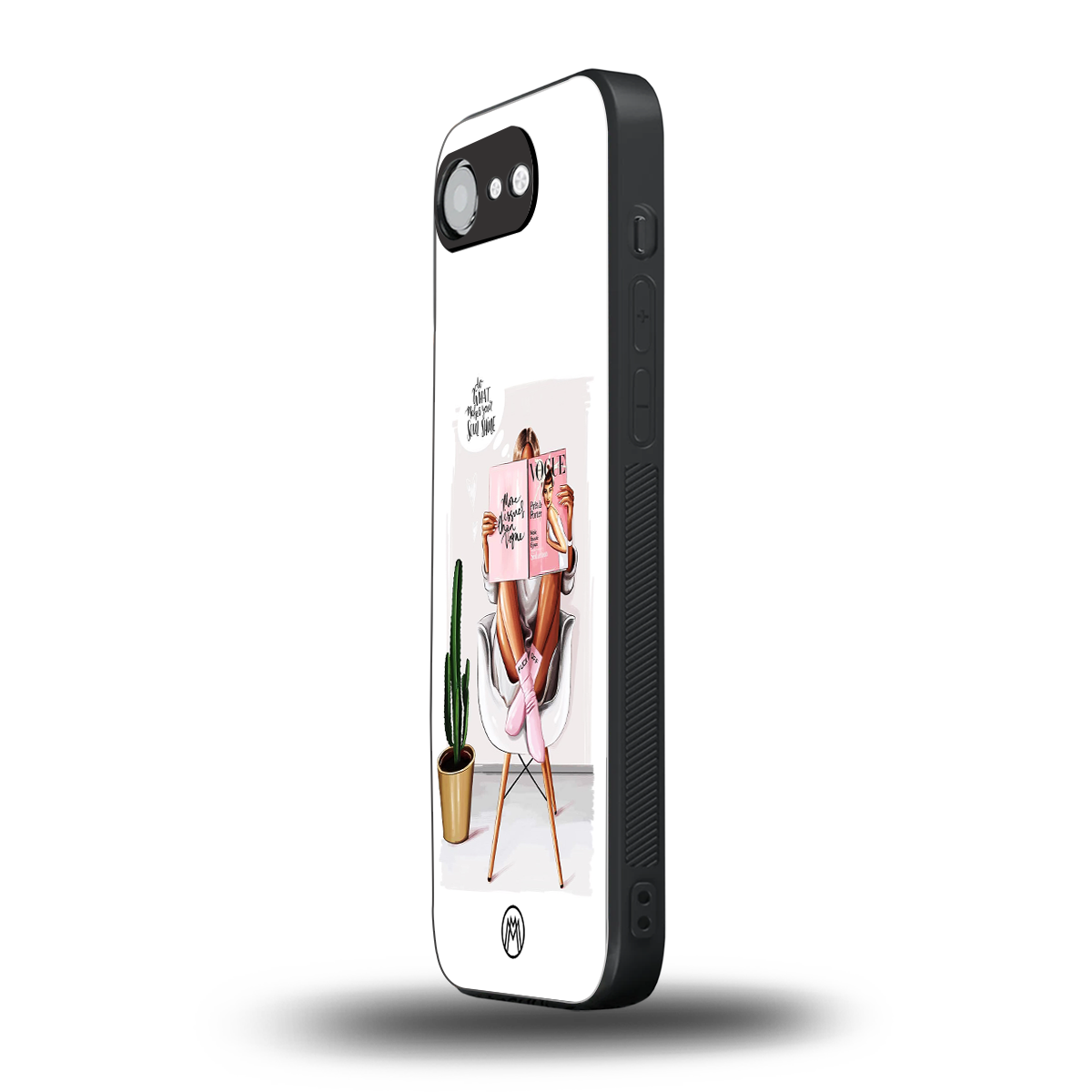 full glam vogue back phone cover | glass case for iphone 16e