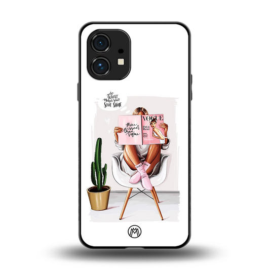 full glam vogue back phone cover | glass case for nothing phone 1