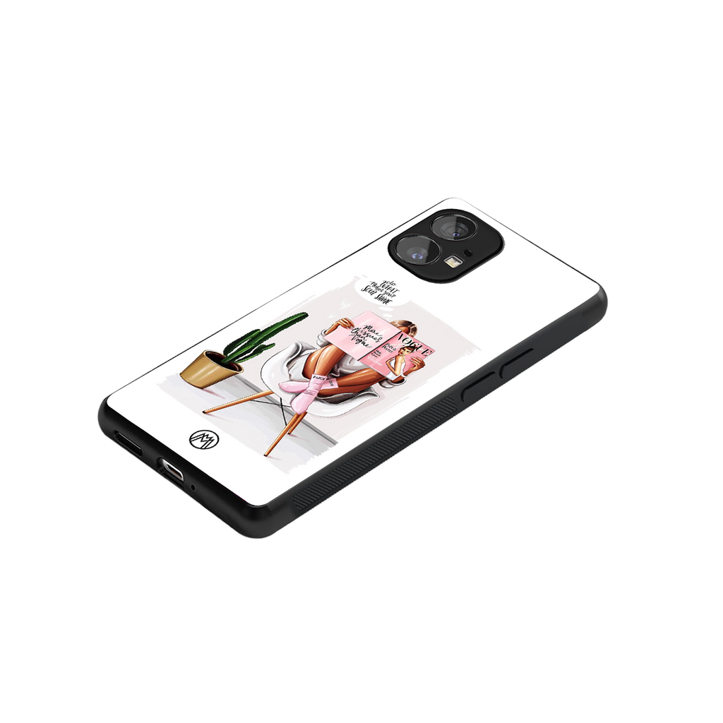 full glam vogue back phone cover | glass case for nothing phone 1