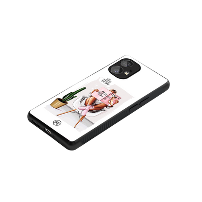 full glam vogue back phone cover | glass case for nothing phone 1