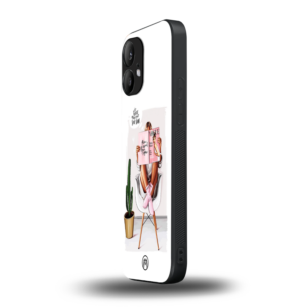 full glam vogue back phone cover | glass case for nothing phone 2