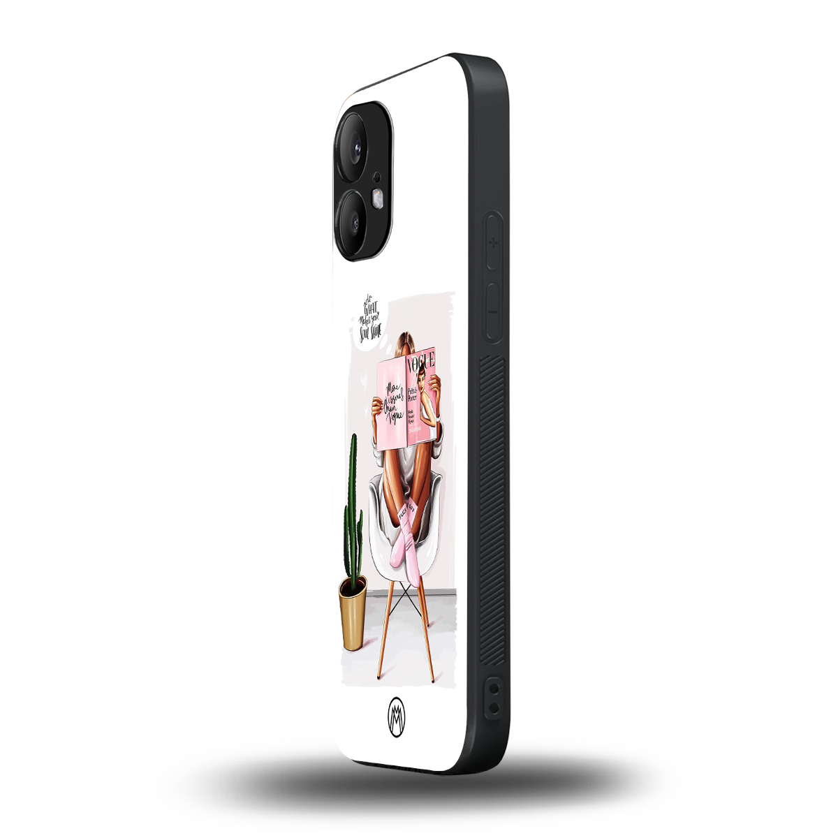 full glam vogue back phone cover | glass case for nothing phone 2