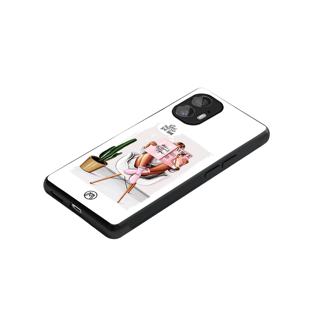 full glam vogue back phone cover | glass case for nothing phone 2