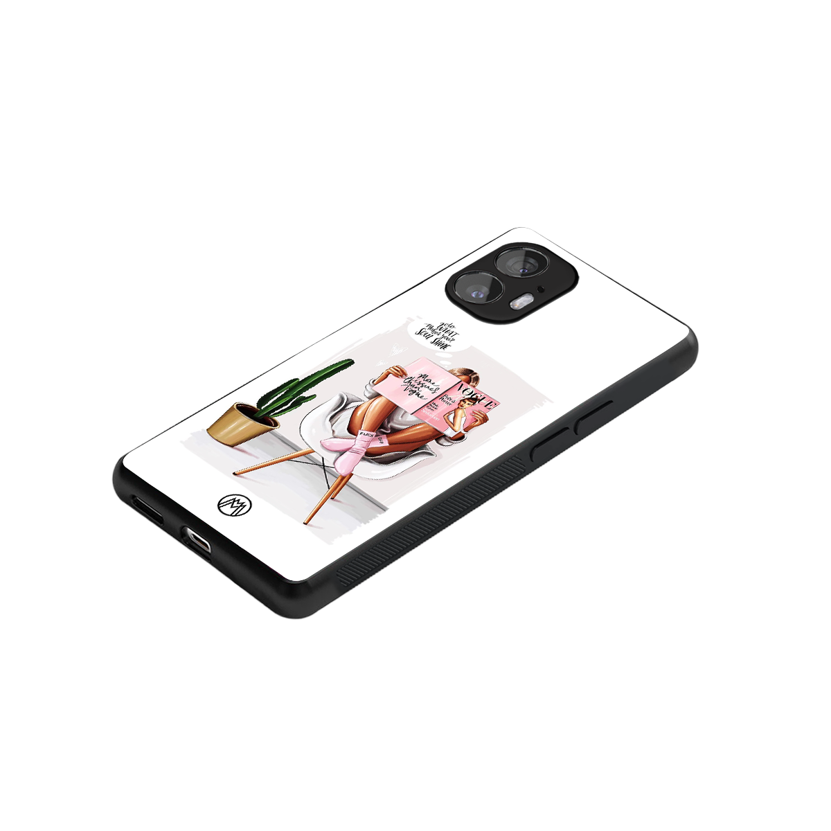 full glam vogue back phone cover | glass case for nothing phone 2